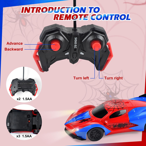 CEMIRK 2.4Ghz Remote Control Car Toys, Mini RC Car Model Vehicle Gift for Boys, Girls(spider)