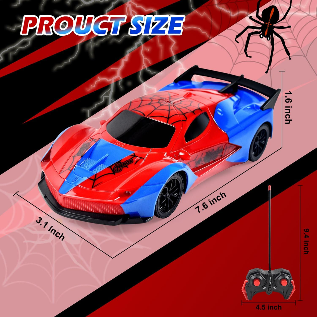 CEMIRK 2.4Ghz Remote Control Car Toys, Mini RC Car Model Vehicle Gift for Boys, Girls(spider)