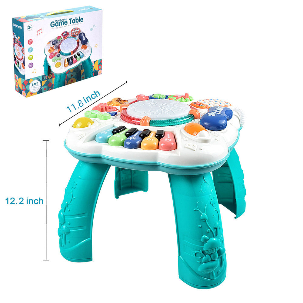CEMIRK Baby Musical Toys Activity Center – Engaging Learning Table with Lights, Songs, Numbers, Letters & Colors – Safe ABS Plastic – 2 Volume Levels – For 6 9 12 18 Months Infant Toddler – 11.8 x 11