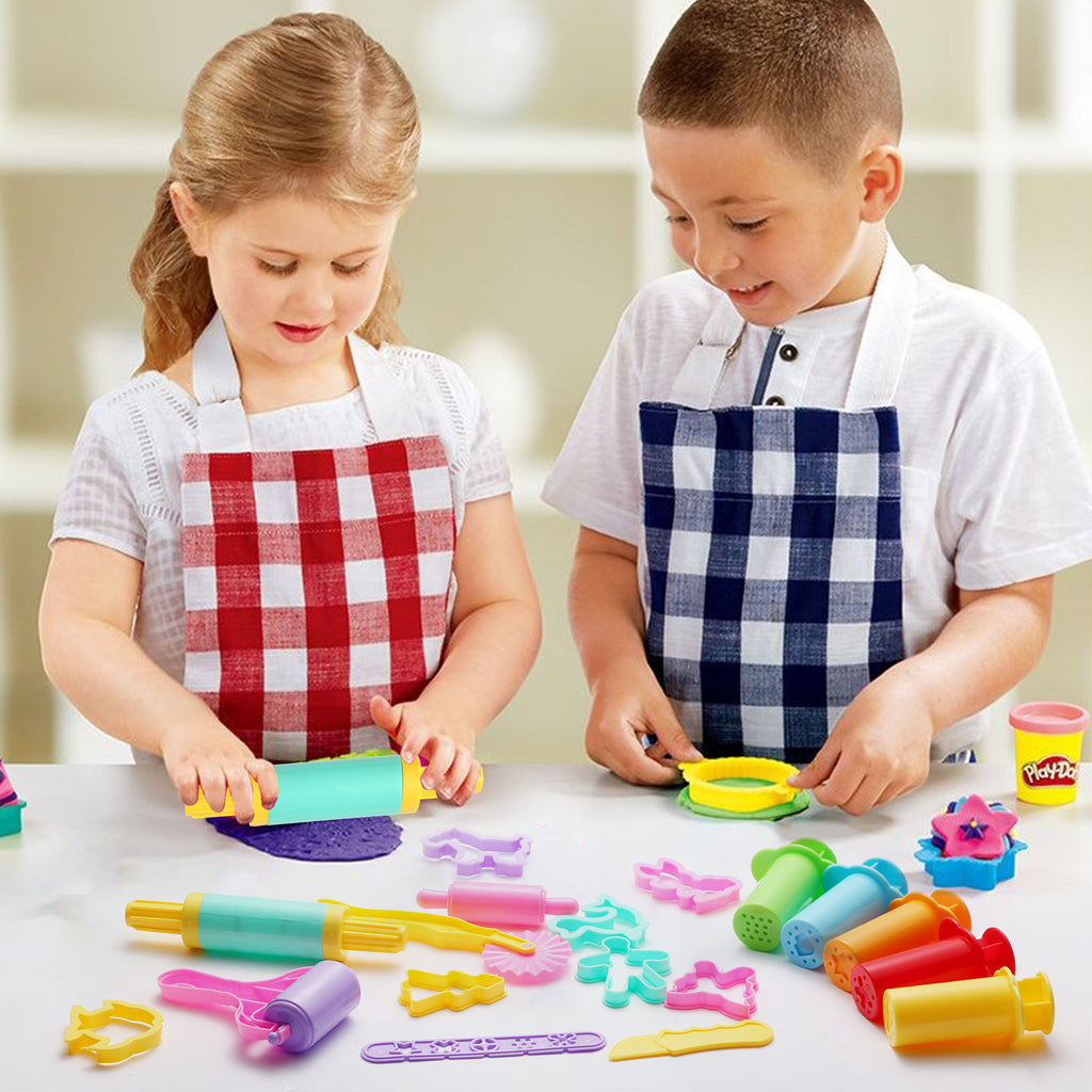CEMIRK Playdough Set, 27 Pcs Play Dough Tools & Accessories for Kids, Dough Cutters, Rolling Pins, Extruders & Molds, Safe & Durable Clay Toys for Preschool Learning, Arts & Crafts Gift for Toddlers