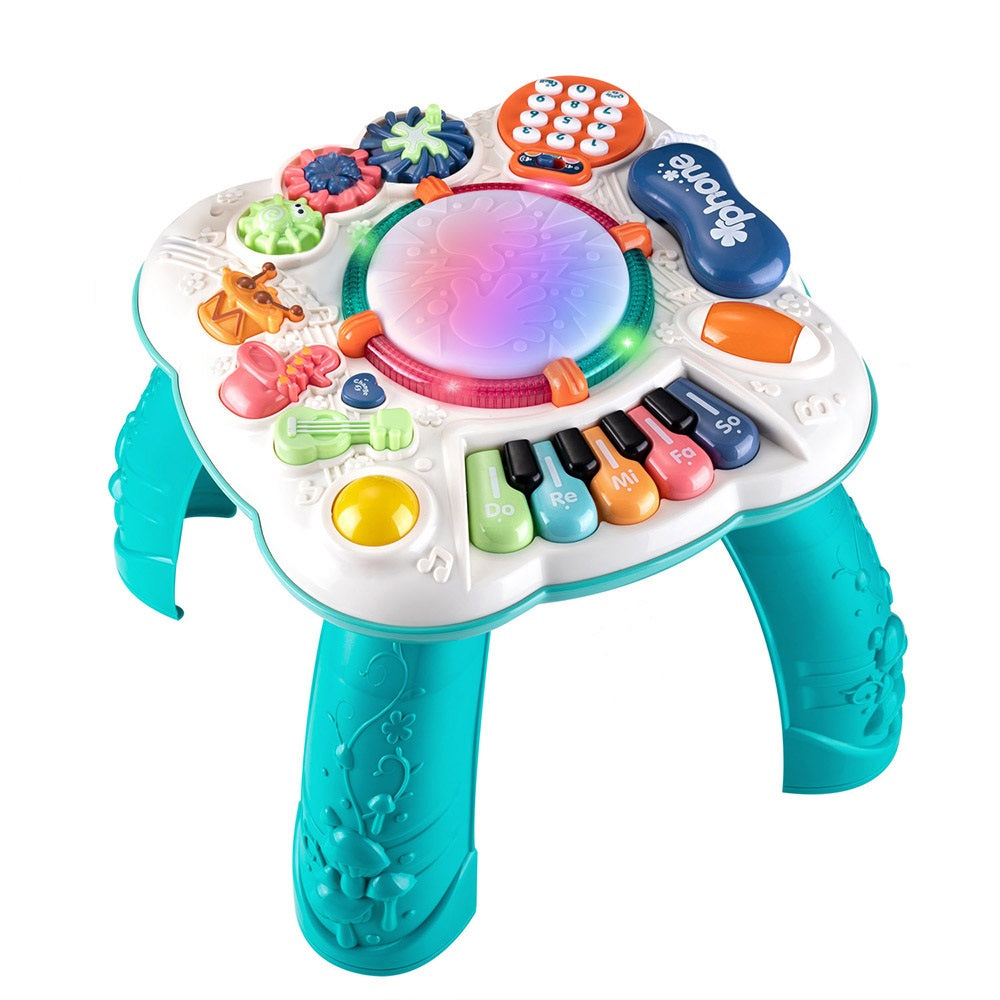 CEMIRK Baby Musical Toys Activity Center – Engaging Learning Table with Lights, Songs, Numbers, Letters & Colors – Safe ABS Plastic – 2 Volume Levels – For 6 9 12 18 Months Infant Toddler – 11.8 x 11