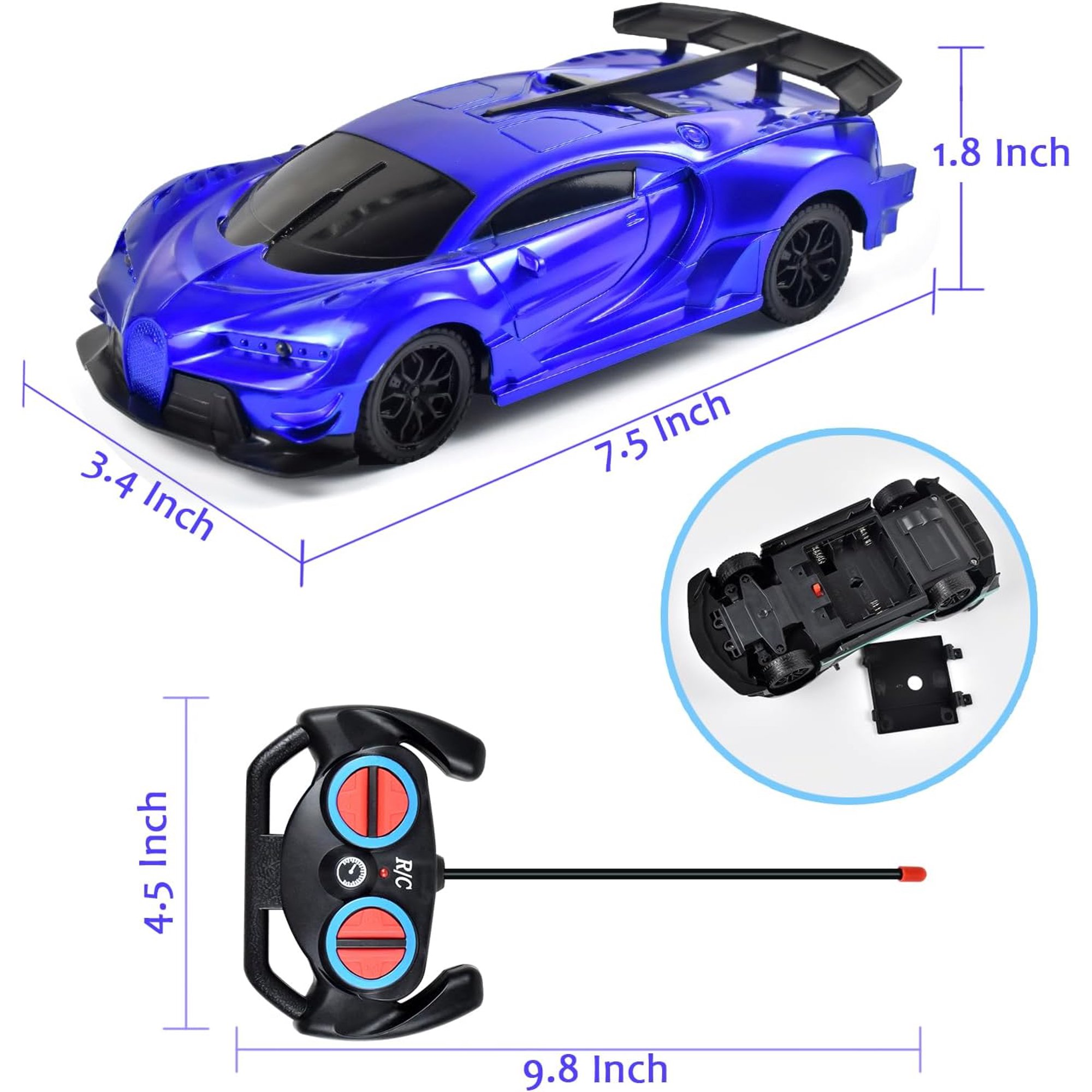 CEMIRK Remote Control Car Toys, Mini RC Car Model Vehicle Gift for Boys, Girls(blue)