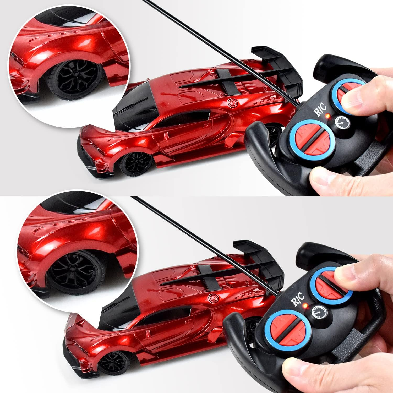 CEMIRK Remote Control Car Toys, Mini RC Car Model Vehicle Gift for Boys, Girls(red)