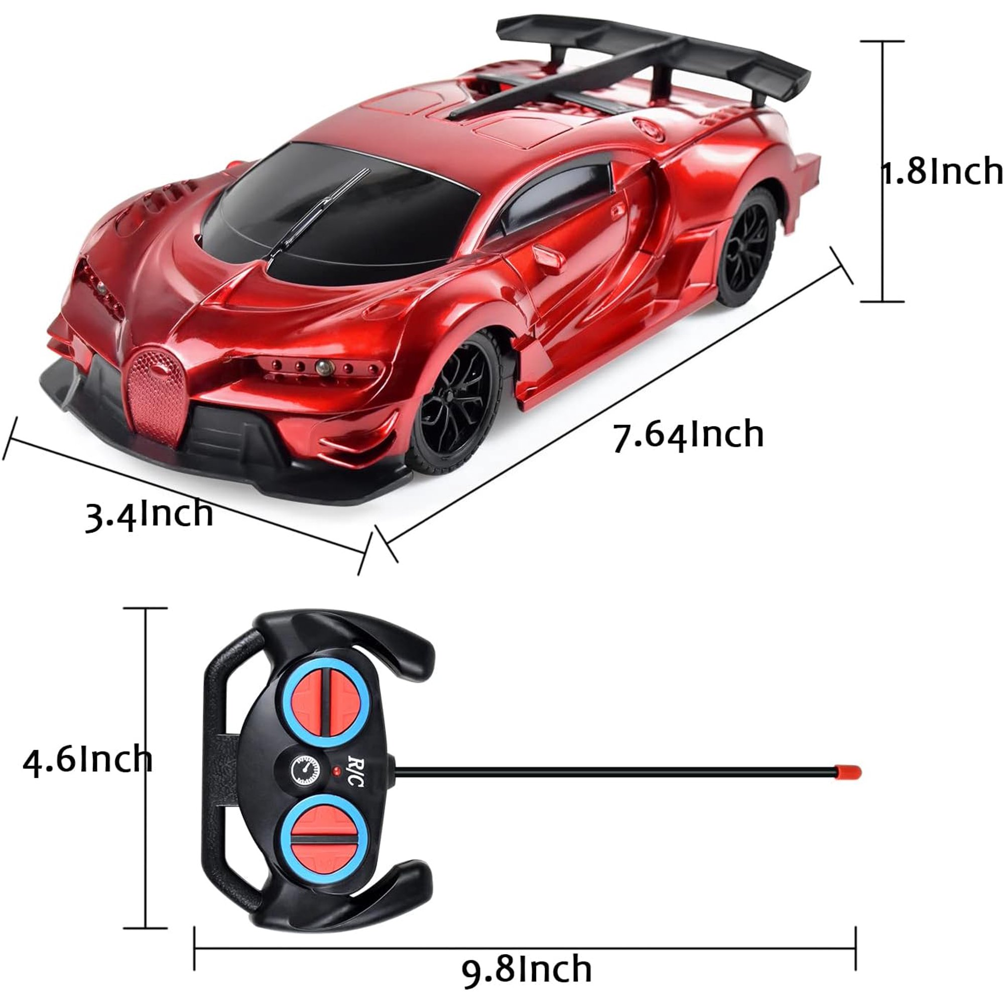 CEMIRK Remote Control Car Toys, Mini RC Car Model Vehicle Gift for Boys, Girls(red)
