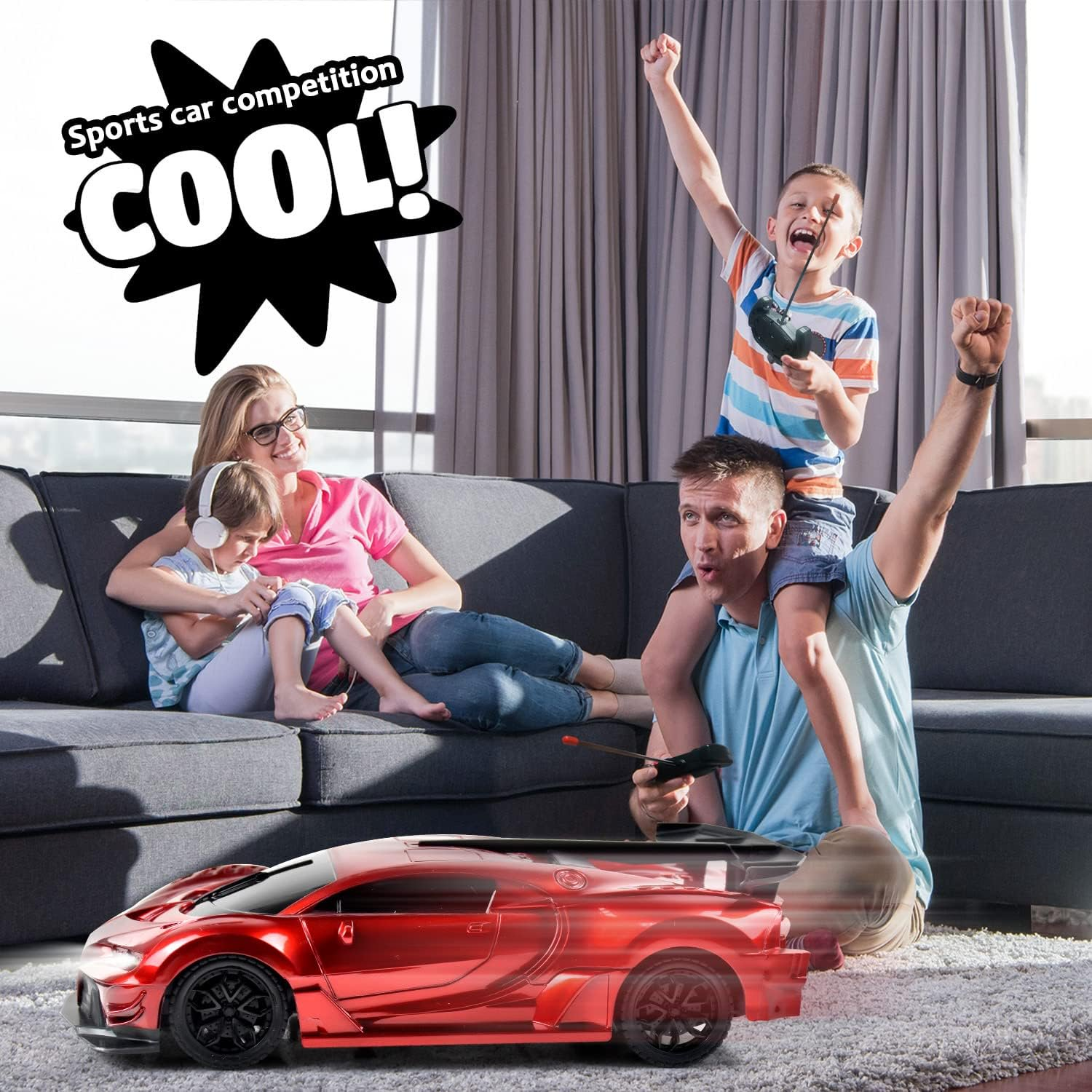 CEMIRK Remote Control Car Toys, Mini RC Car Model Vehicle Gift for Boys, Girls(red)
